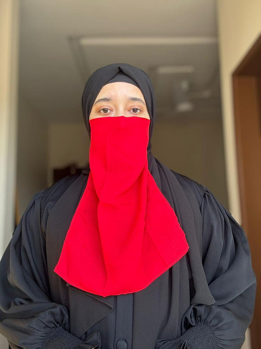 HALF NIQAB - RED