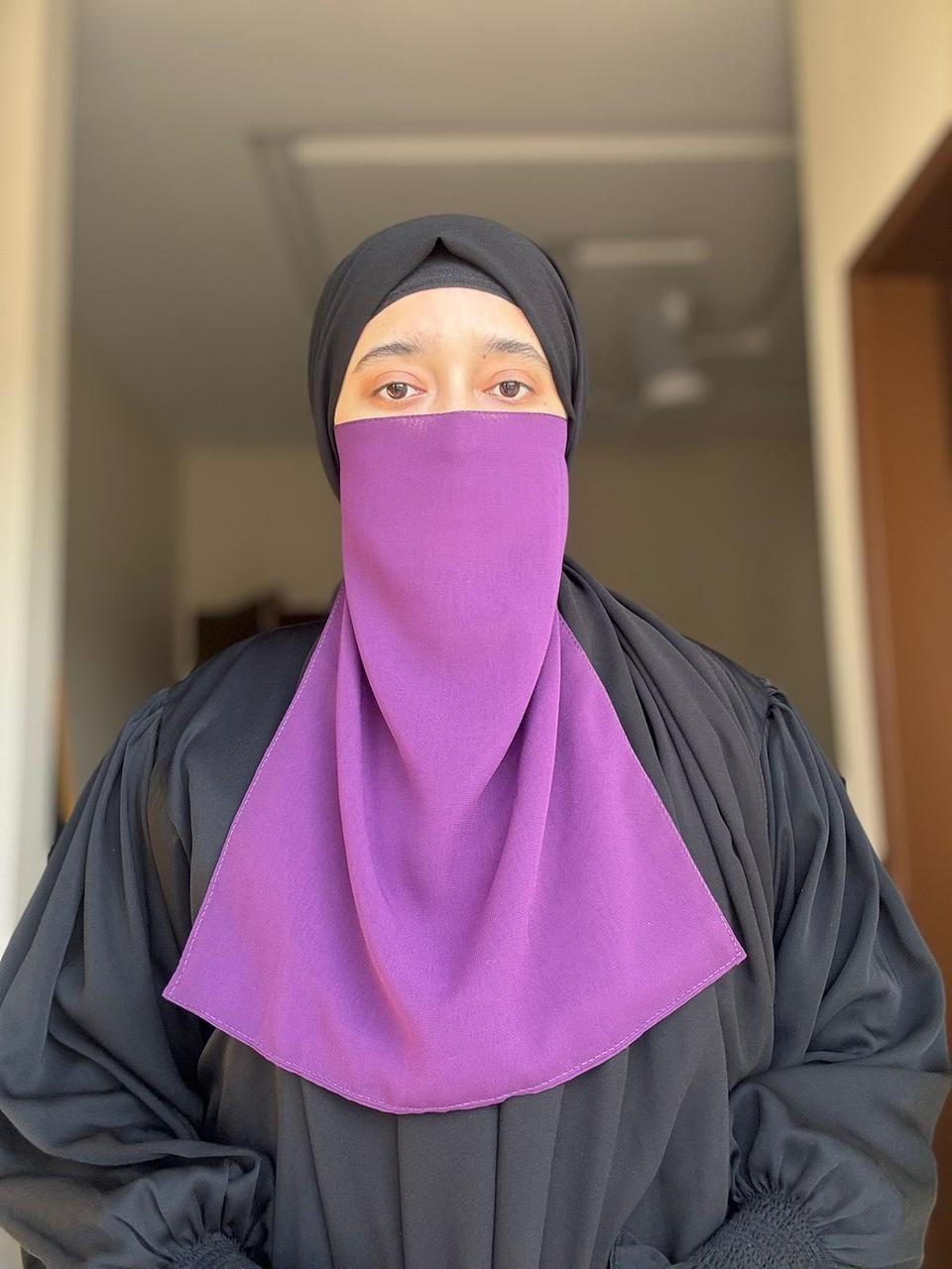 HALF NIQAB -  LAVENDER