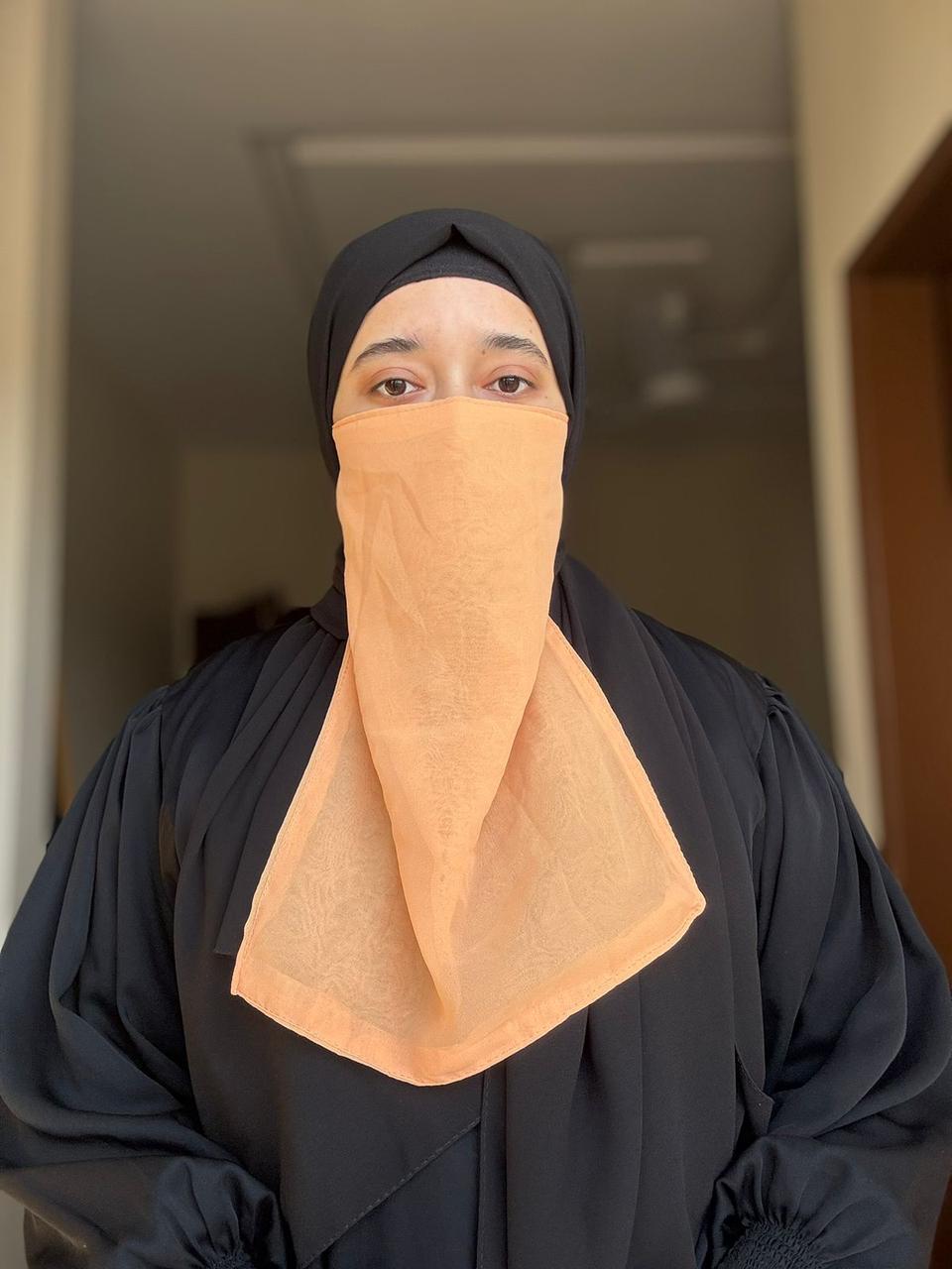 HALF NIQAB - PEACH