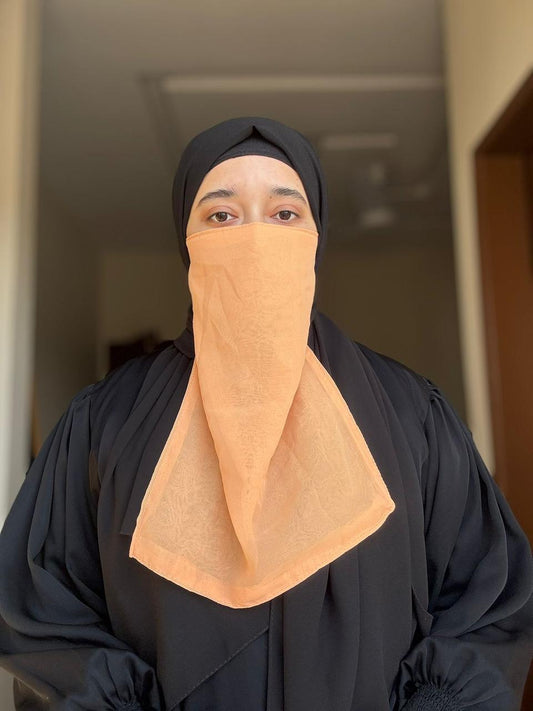 HALF NIQAB - PEACH