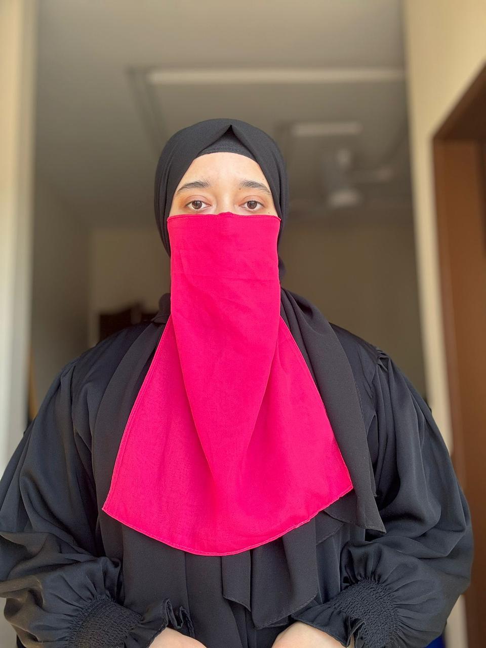 HALF NIQAB - HOT PINK