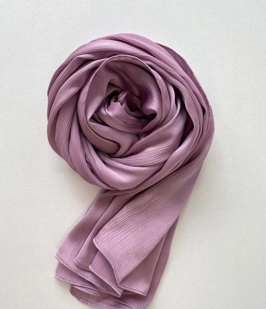 Crinkle Silk Hijab - LILAC