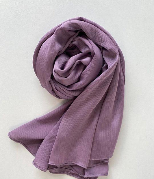 Crinkle Silk Hijab - PURPLE