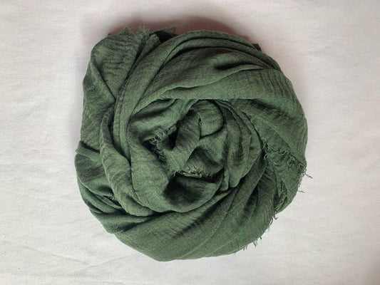 Crimped Hijab - army-green