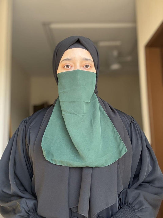 HALF NIQAB -  GREEN